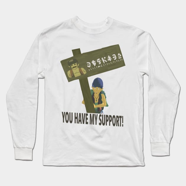 You Have My Support! (Totk) v2 Long Sleeve T-Shirt by HeartonSleeves